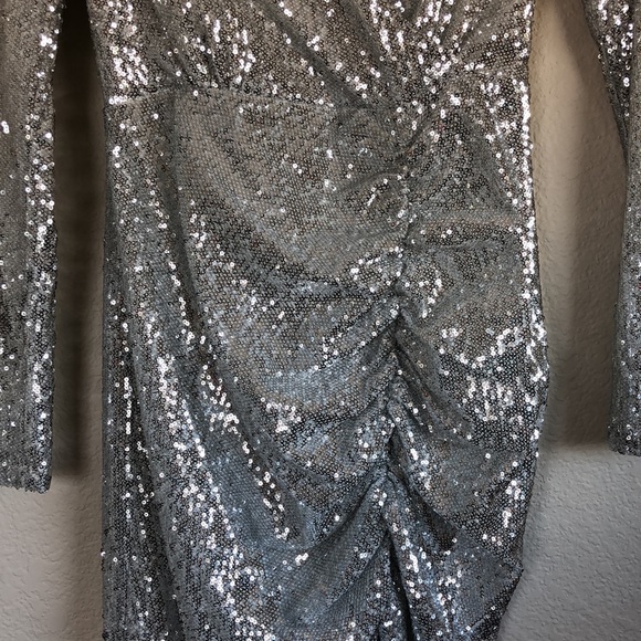 ByEgreis - Silver Sequin Party Dress - S - Picture 5 of 7
